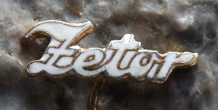 Antique Zetor Tractor Farming Farm Agricultural Machine Script Text Pin Badge