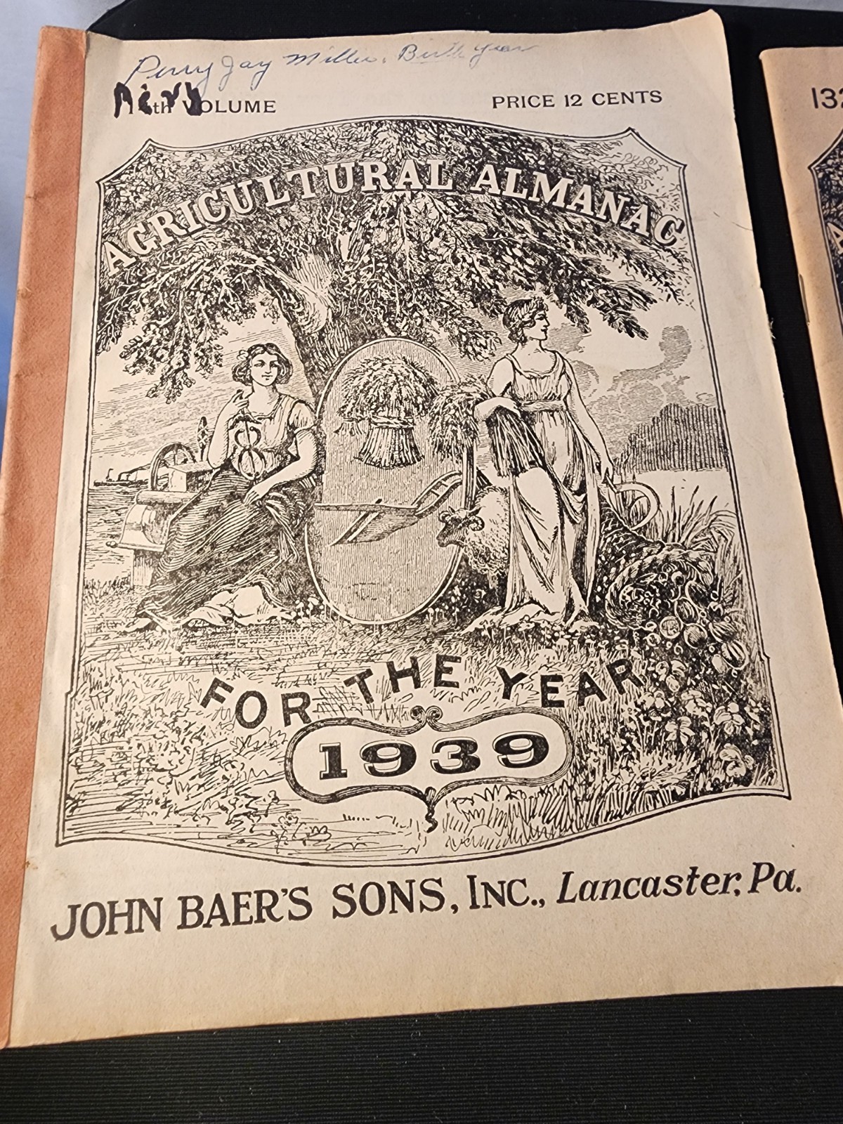 Vintage 1939/1957/1975 John Baers Sons Agricultural Almanac Lancaster Penn