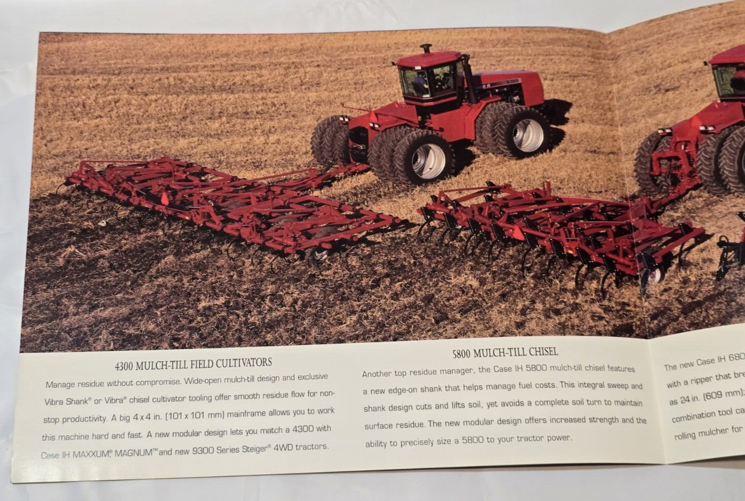 1995 Rippers Plows Cultivators Ad Brochure Case International Harvester
