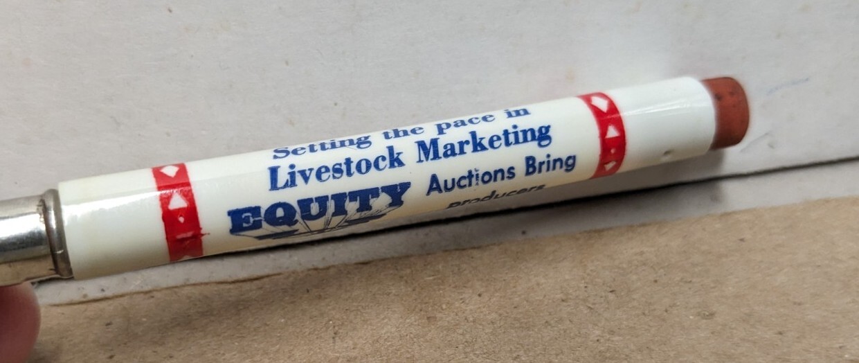 Equity Cooperative Livestock Sales Baraboo Wisconsin WI Bullet Pencil Case Only