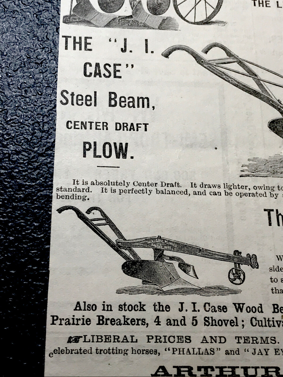 1886 J.I. Case Plows Farm Advertising – San Francisco – California