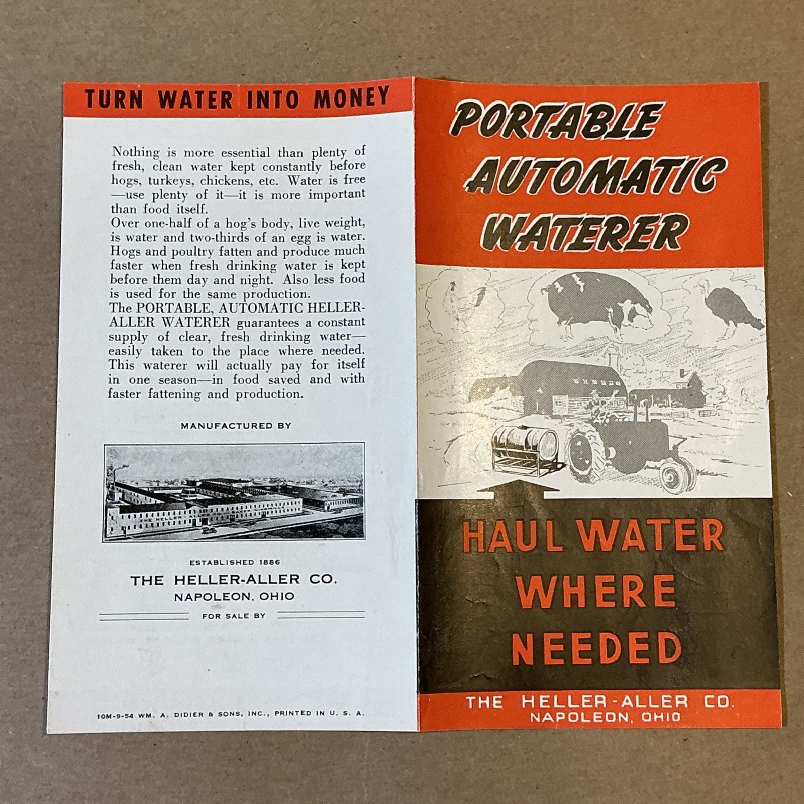 Group Of 7 Heller Aller Co. Brochures 1950s And Before Napoleon Ohio INV-P1162