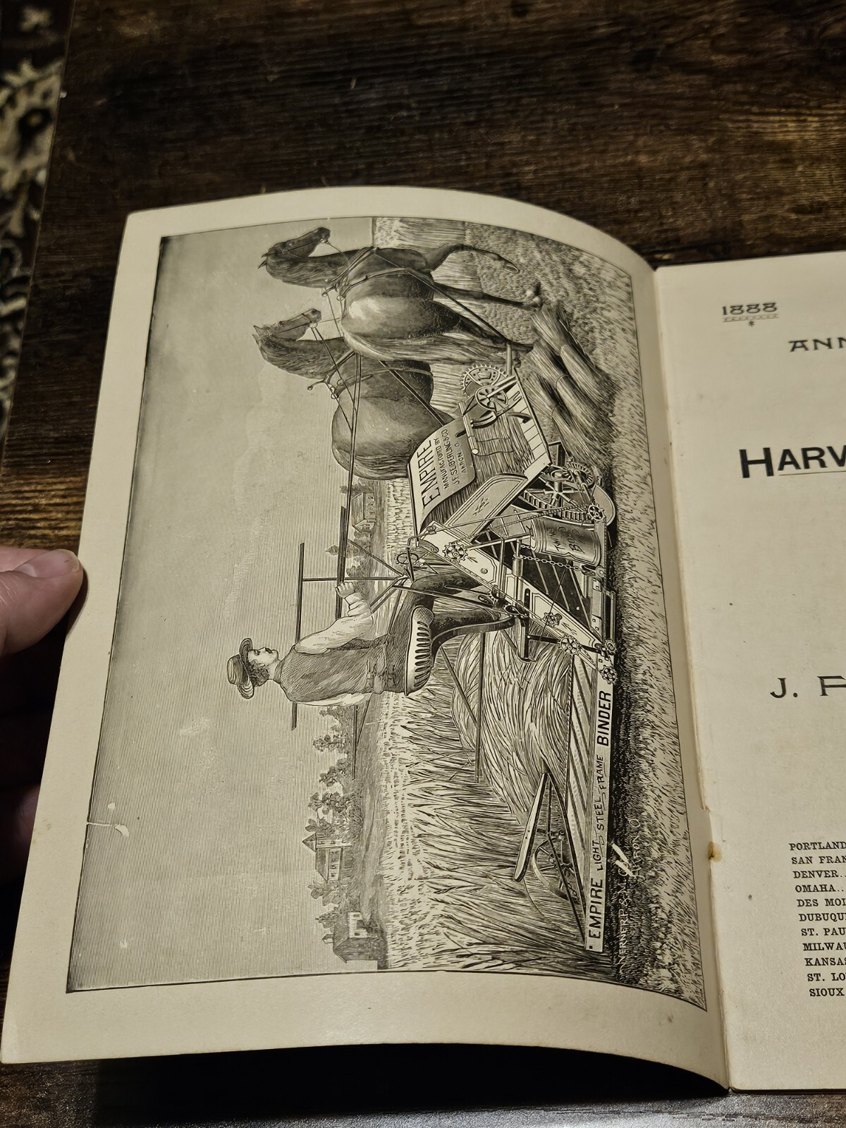 Rare 1888 Empire Harvesting Machinery Catalog Akron Ohio Farming Tractor
