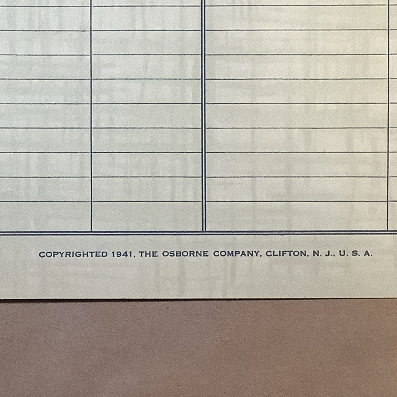 1942 Muntz-McLaughlin Co. Farm Inventory Telephone Chart Holgate OH INV-P0001