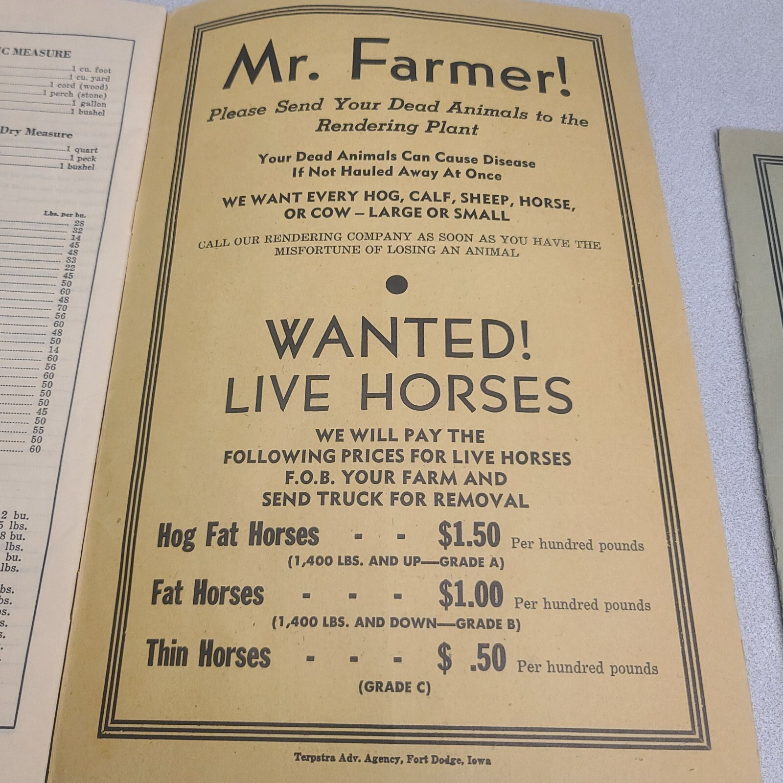 Vtg 1940s Lincoln Nebraska RENDERING CO FARM RECORD BOOKS Advertising Lot 3