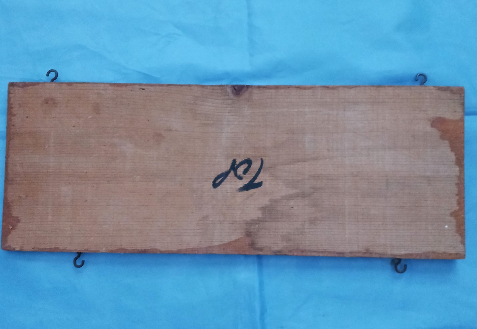 Vintage CAMEL Mountain Fruits Placer County Wood Crate Piece Blue Anchor