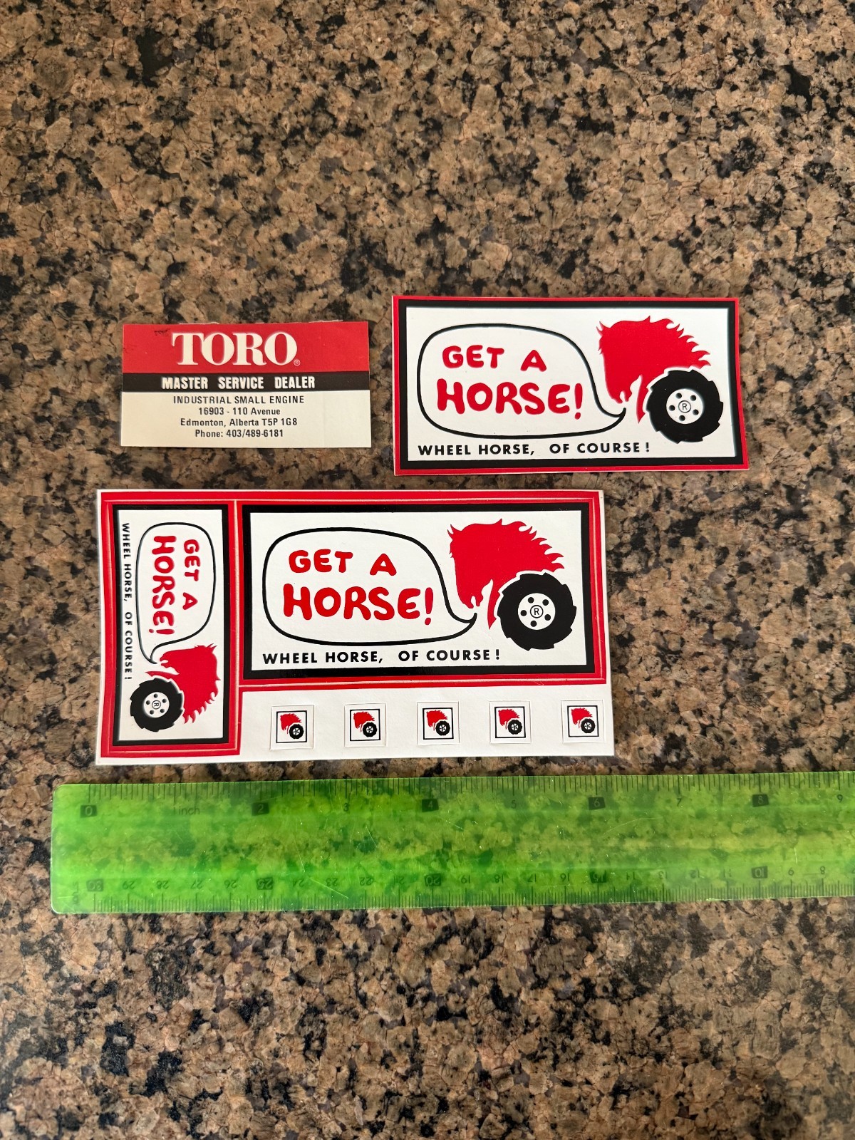 VINTAGE STICKER COLLECTION LOT OF 3 TORO WHEELHORSE STICKERS 70S-80S