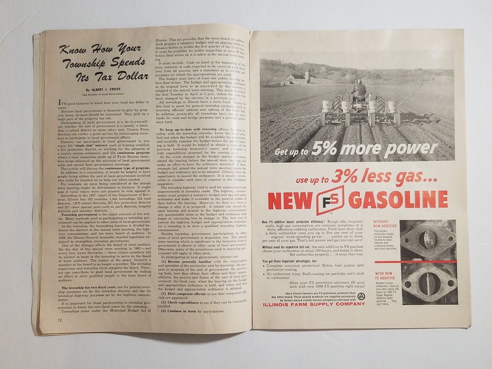 The Record Magazine, IL Farm Bureau, Grain Elevators Cover, May 1960