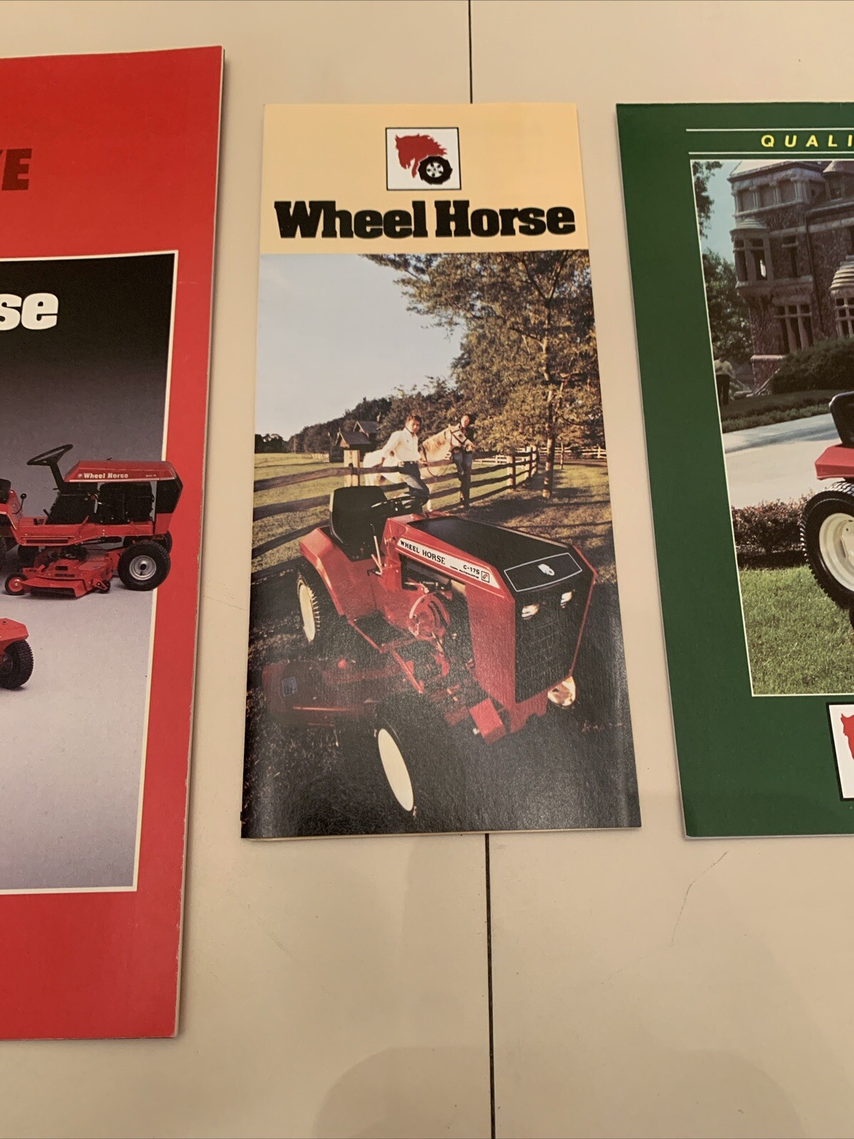 Lot of 3 Original NOS Wheel Horse Lawn & Garden Tractor Brochures-1980 & 1984