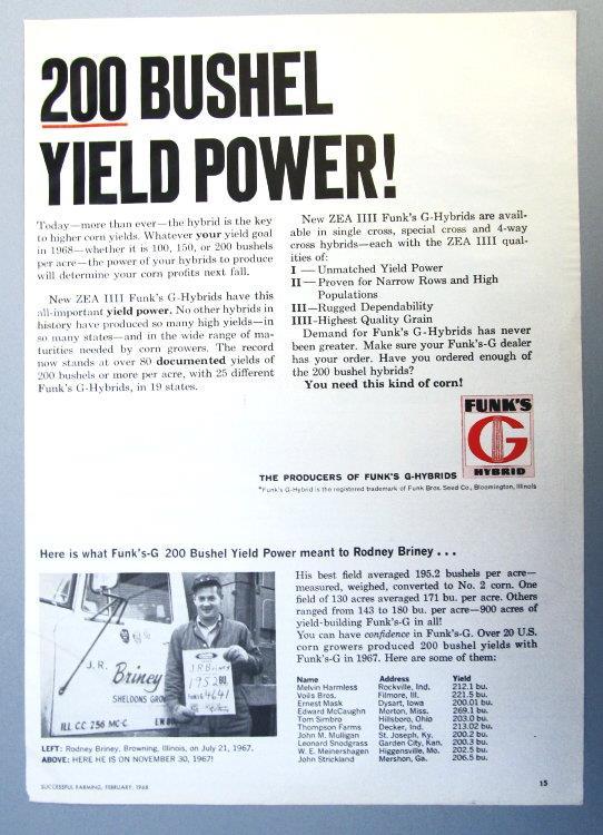 Original 1978 Funk&rsquo;s Ad Photo Endorsed Rodney Briney of Browning Illinios