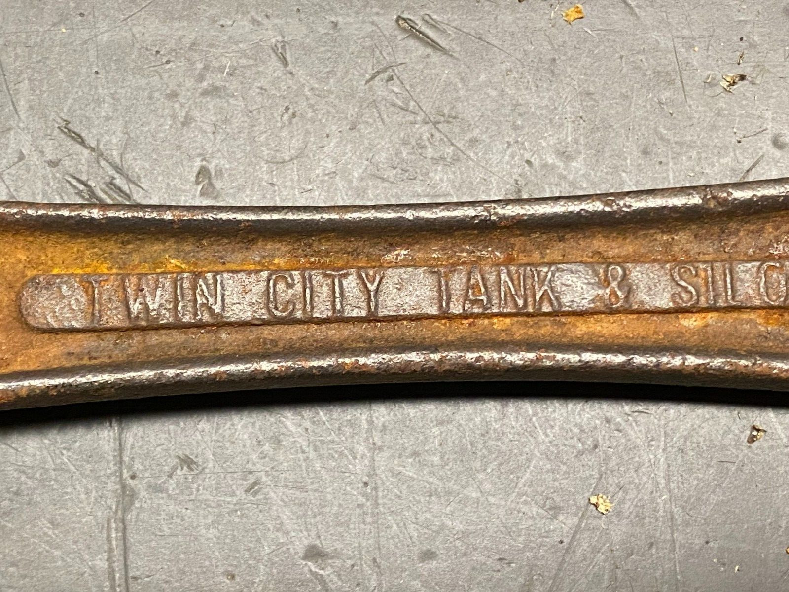 TWIN CITY TANK & SILO Vintage Wrench FARM Industrial Bung Wrench MINNEAPOLIS MN