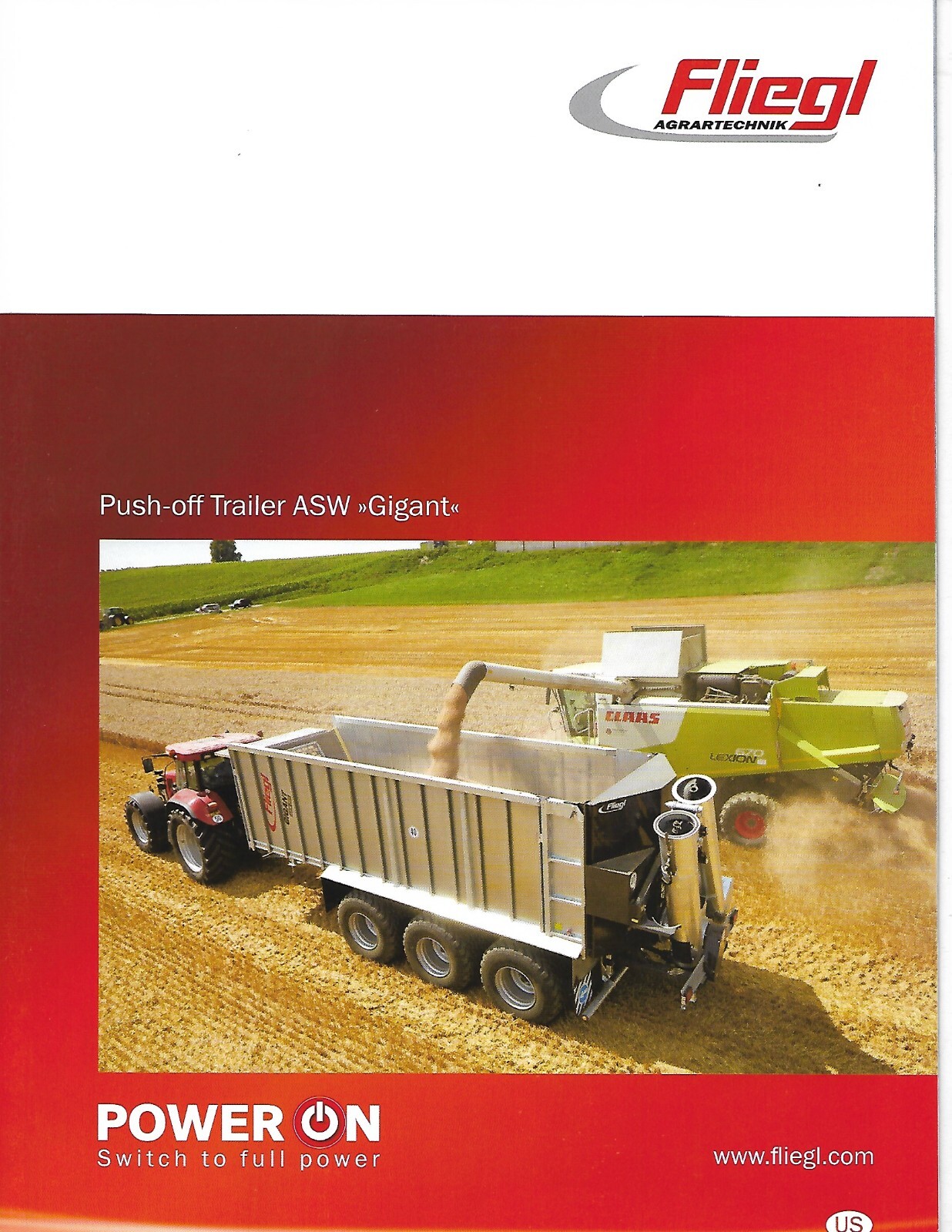 Farm Equipment Brochure – Fliegl – Push-Off Trailer ASW Gigant – 2015 (F8505)
