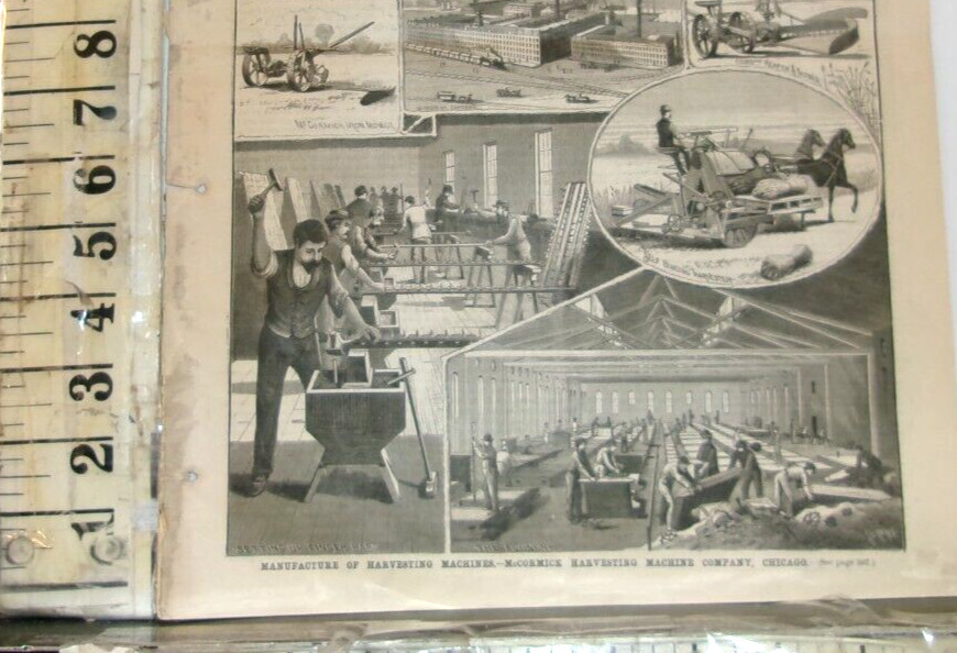 1881 McCORMICK HARVESTING MACHINE COMPANY MANUFACTURE REPORT