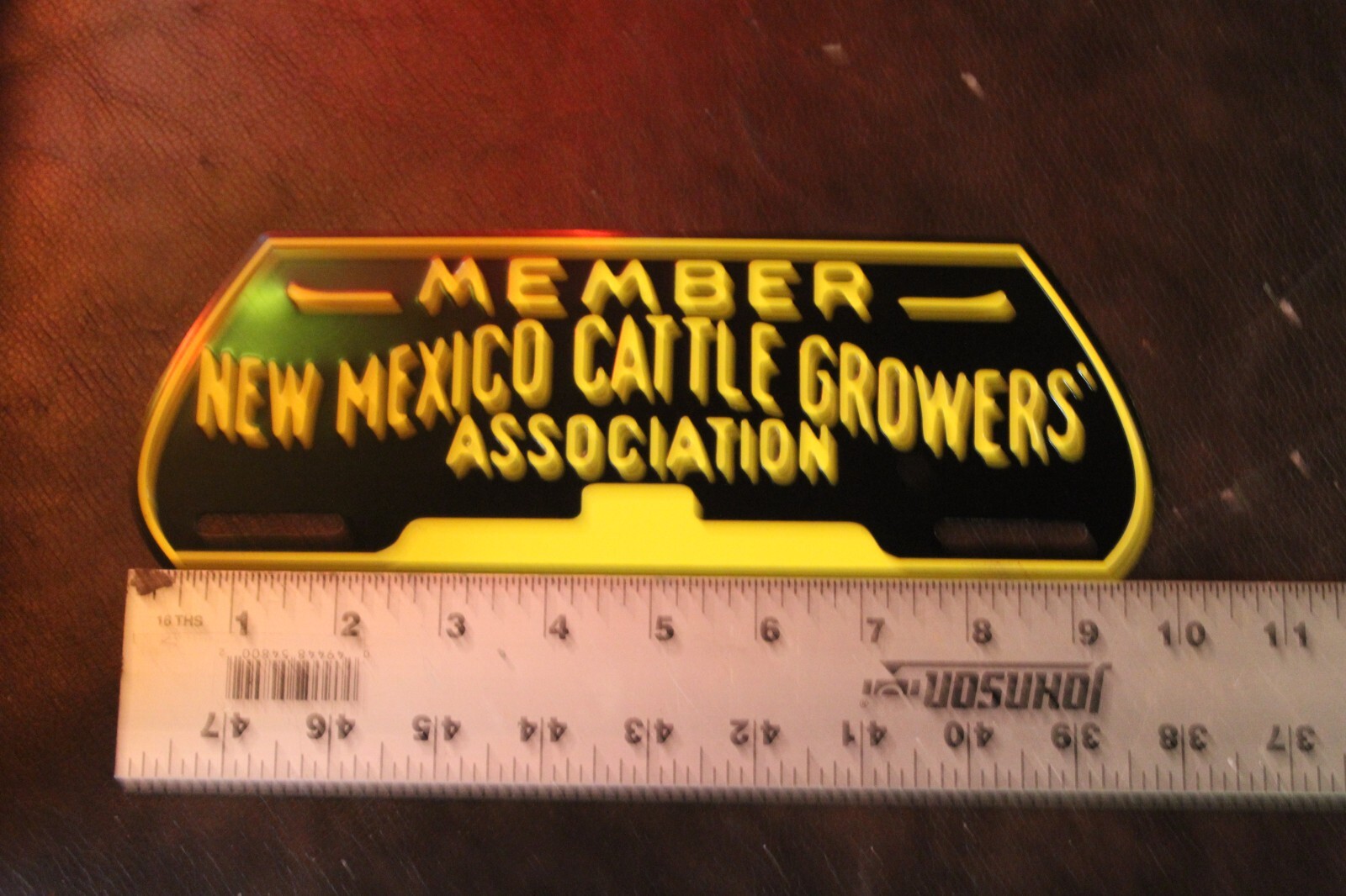 NEW MEXICO CATTLE CROWER MEMBER CO-OP FARM DEALER EMBOSSED METAL SIGN GAS OIL