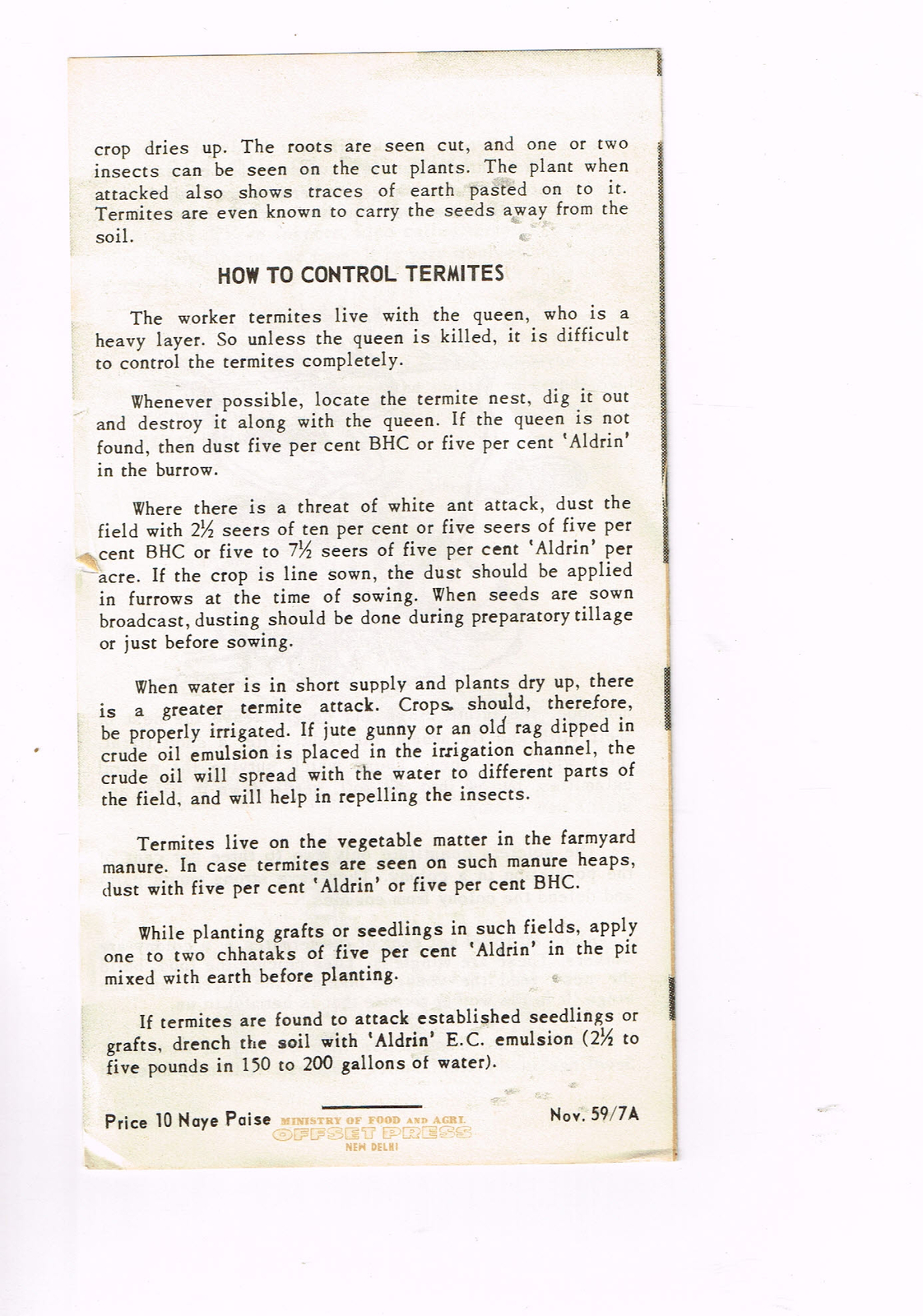Vintage Farm Brochure New Delhi India Get Rid of White Ants