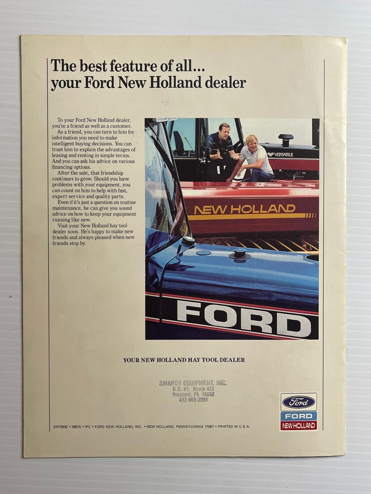 New Holland *156-254* Tedders / Rake Tedder Sales Brochure (Original Brochure)