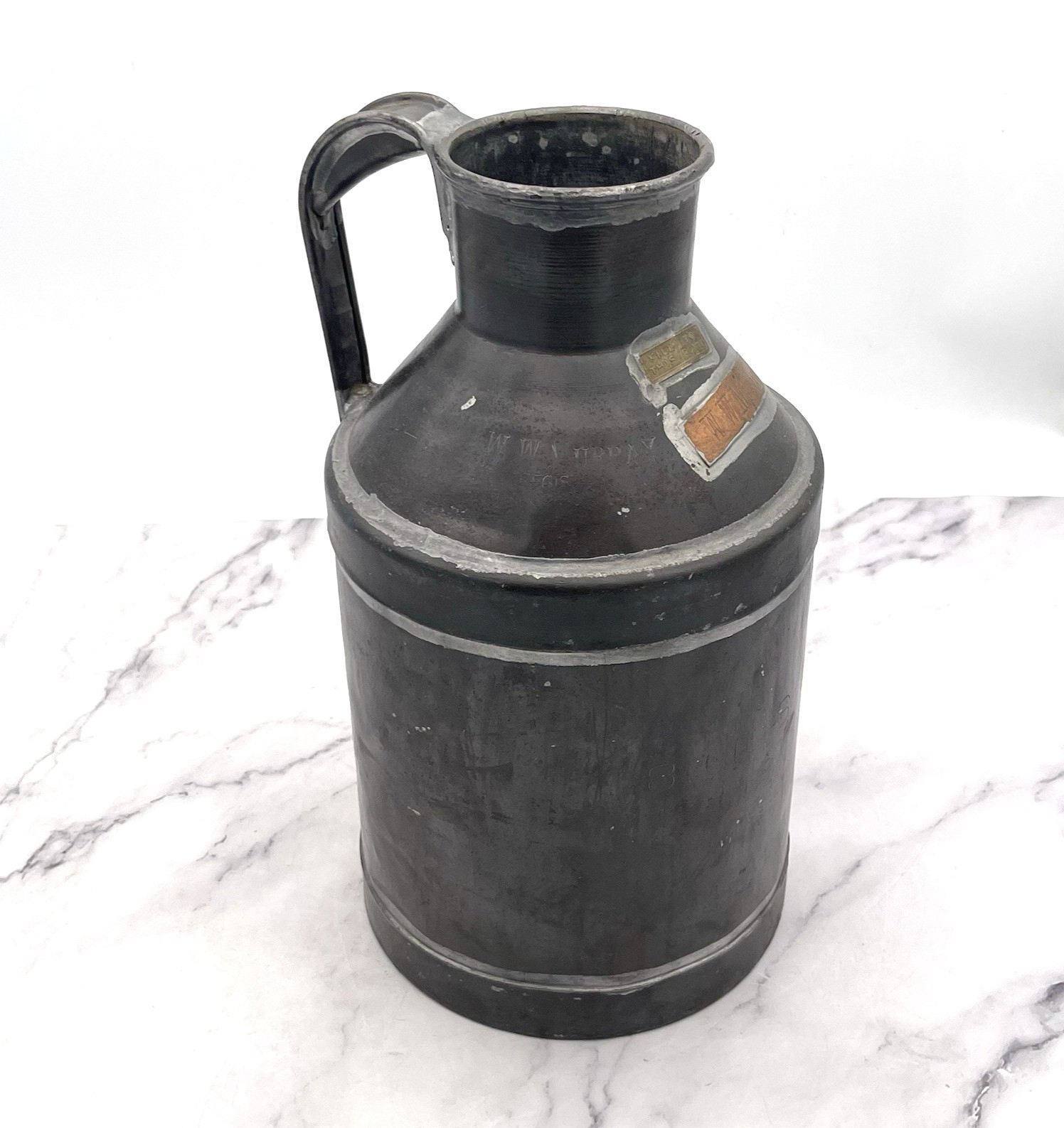 Antique Dairy Milk Can Metal Farm Advertising