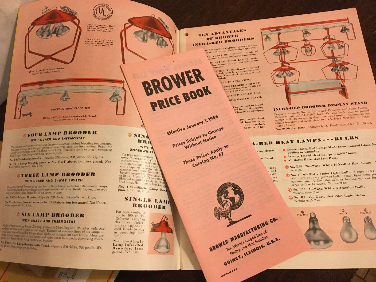 Brower Catalog 67, 1956, Poultry & Hog Supplies Book, Never used w envelope