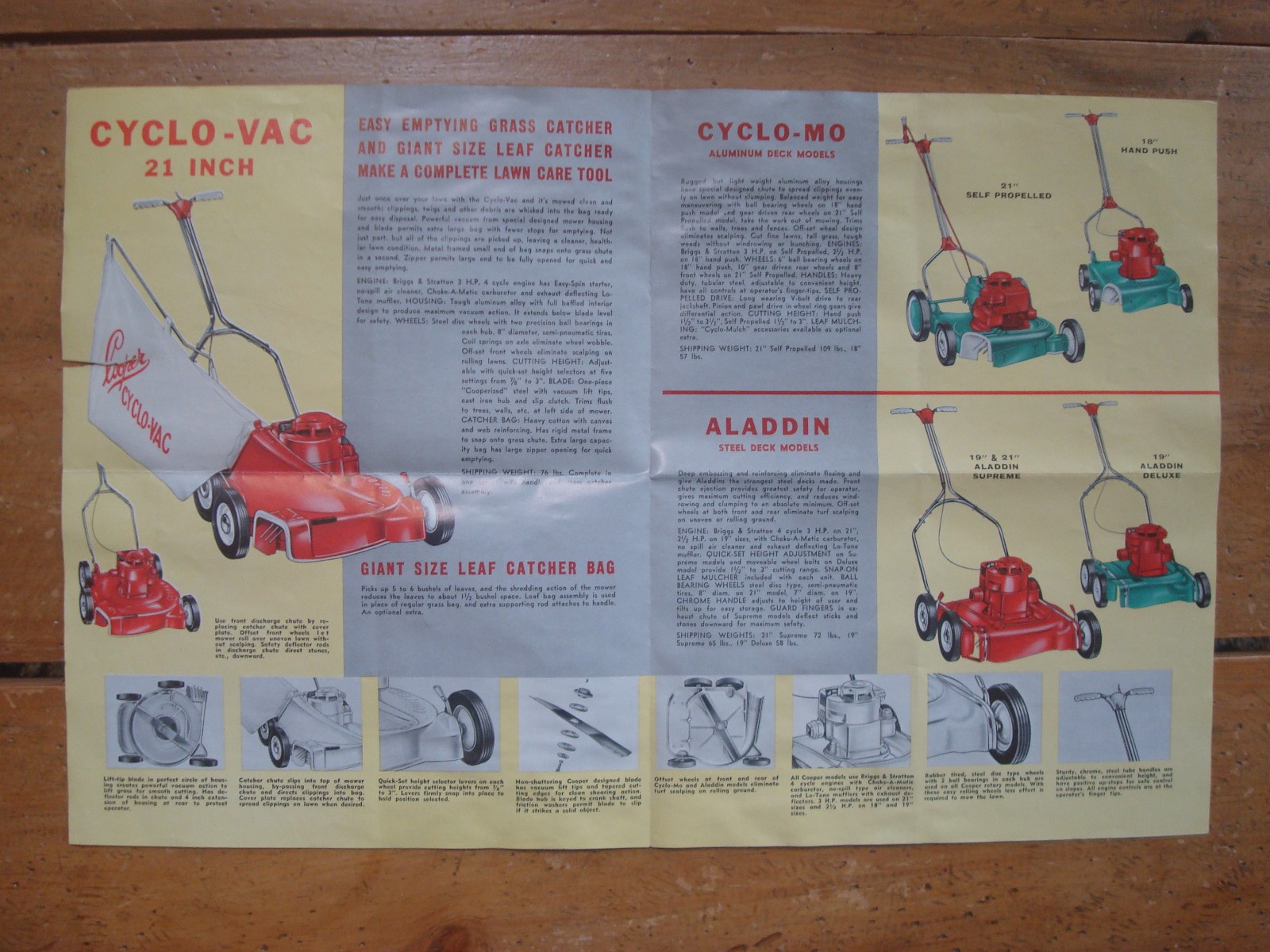 1960s Cooper Lawn Equipment Brochure. Lawnmowers