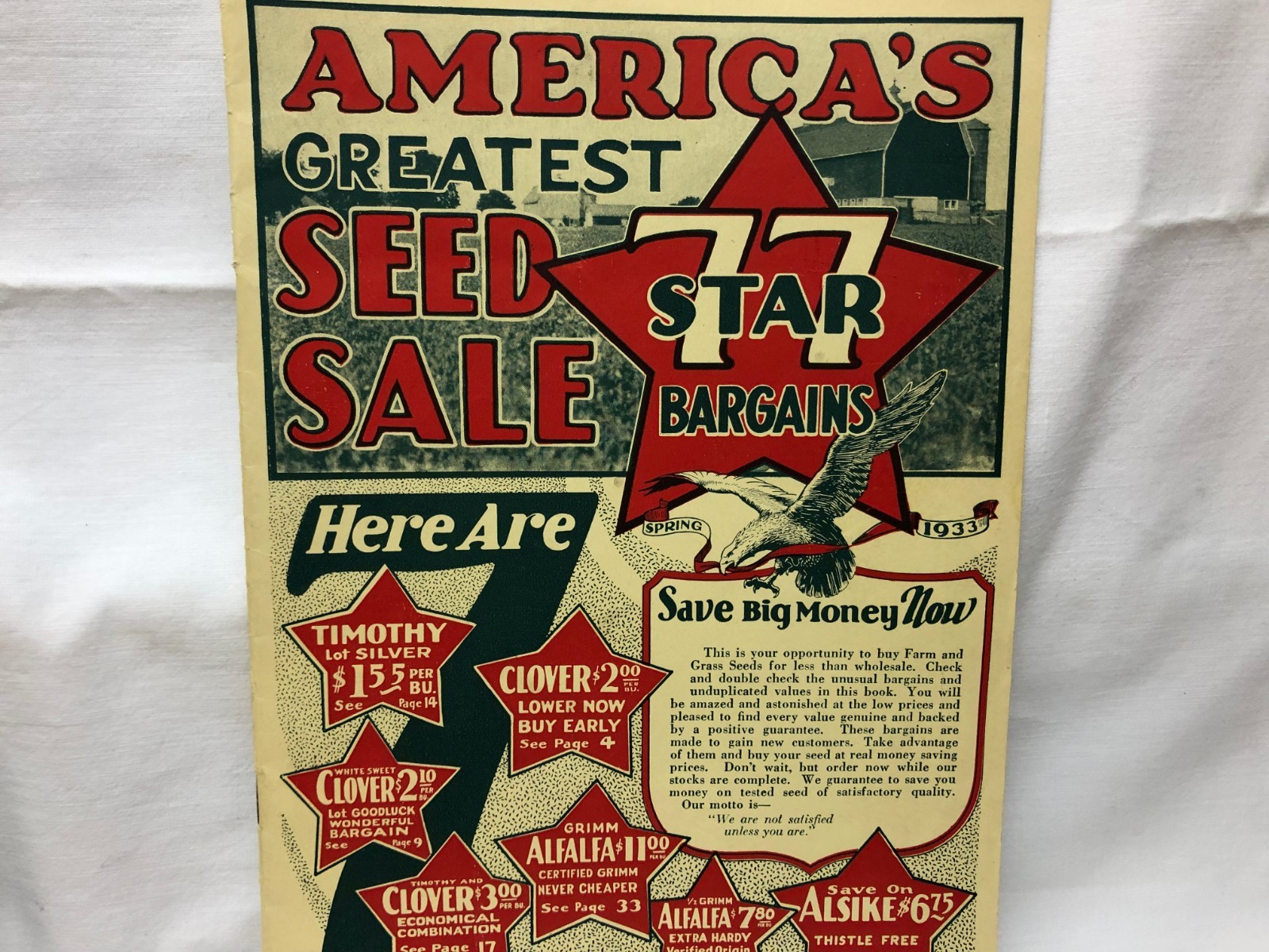 Vintage 1920-30&rsquo;s America&rsquo;s Field Seed Co. Booklet Farming