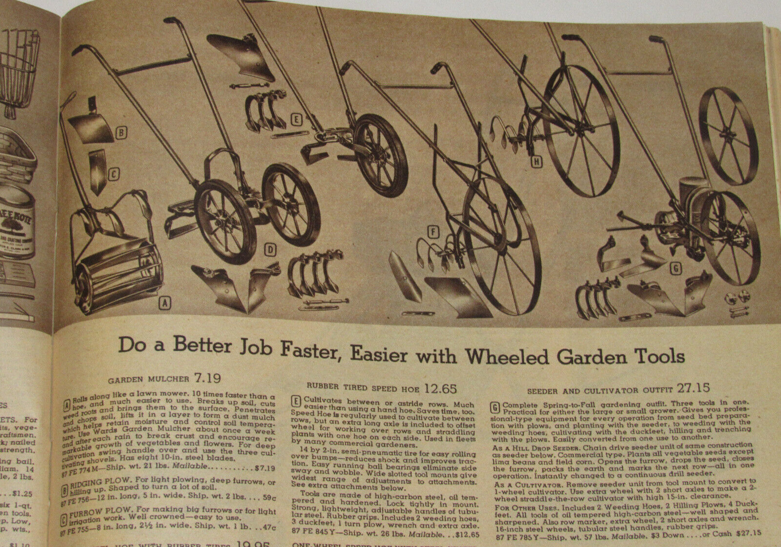 VTG 1953 MONTGOMERY WARD FARM CATALOG! HORSE DRAWN EQ/TOOLS/BEE KEEPING/CHICKENS