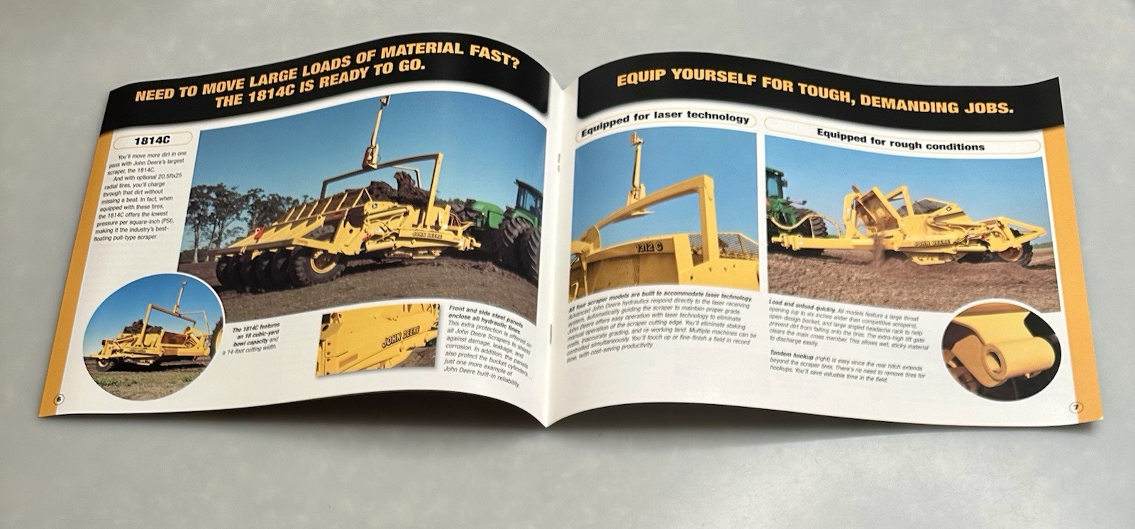 John Deere Scrapers 2001 Brochure For 8000 Ten 8000T Ten & 9000 Series Tractors