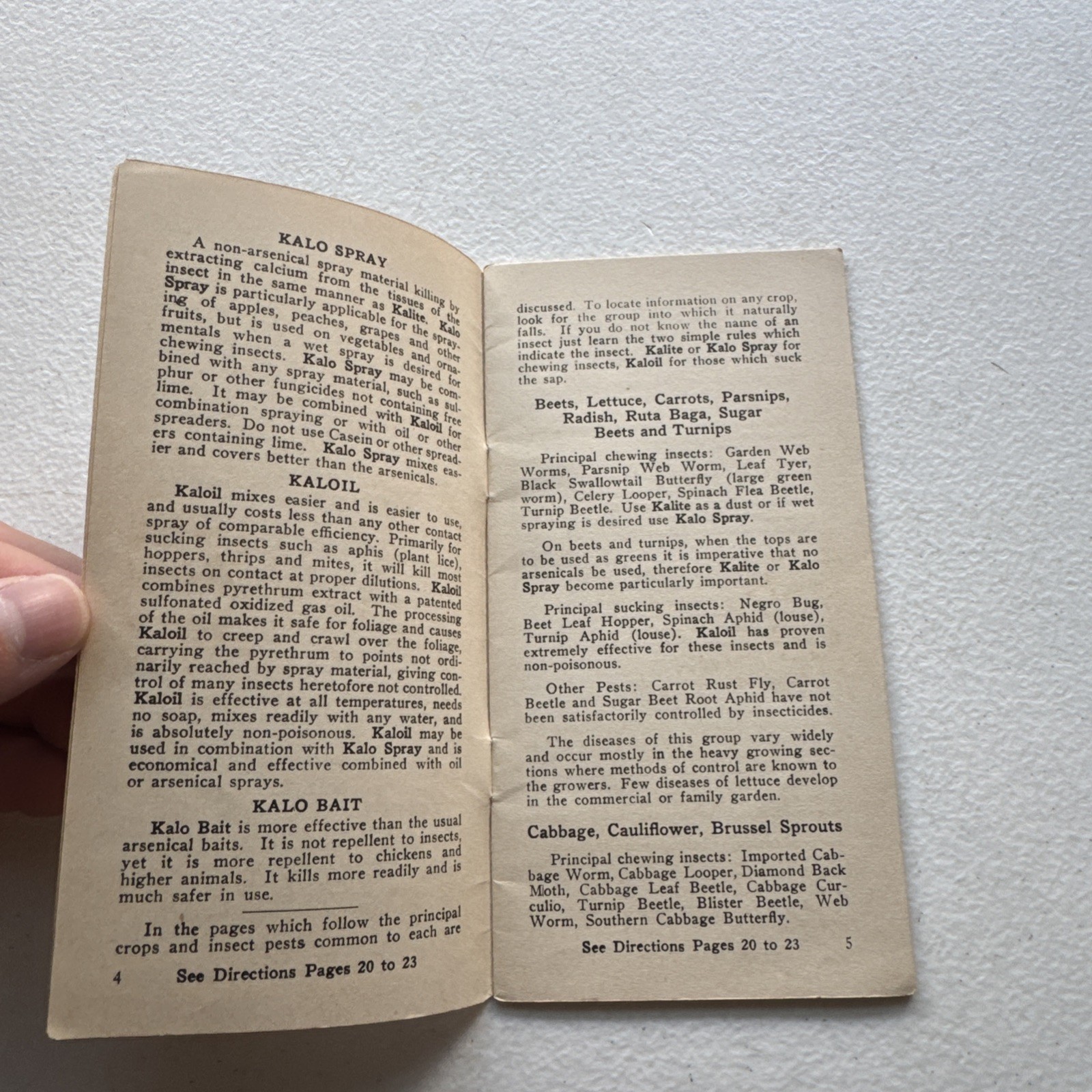 The Kalo Company How To Control Insects Without Arsenic, Lead, Copper Booklet