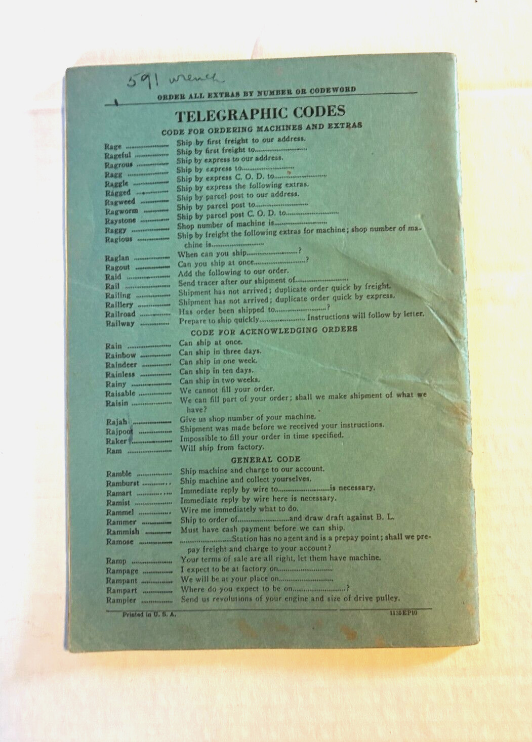 Vintage 1933 Papec Ensliage Cutters & Hay Chopper Directions & Operating Booklet