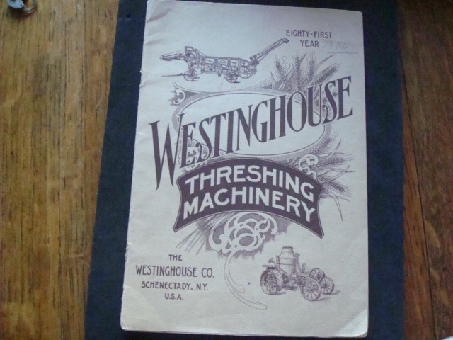 Threshing Machinery 81st Year Catalog 1916 Schenectady NY Westinghouse Rare