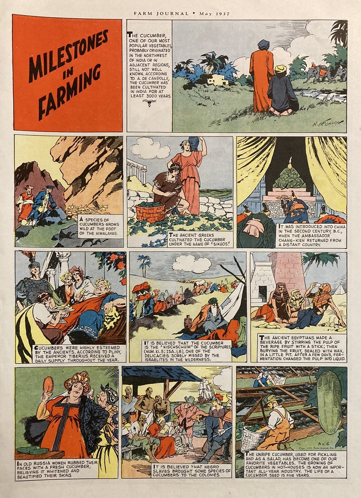 1937 AD.(XH60)~MAY 1937 FARM JOURNAL COMICS~DINGLEBERRY’S, DEEDIE-DICKIE ETC.