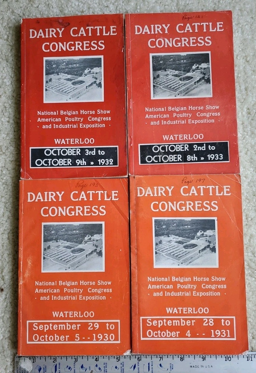 Vintage 1930s Dairy Cattle Congress Waterloo Iowa Books Ephemera Letterhead