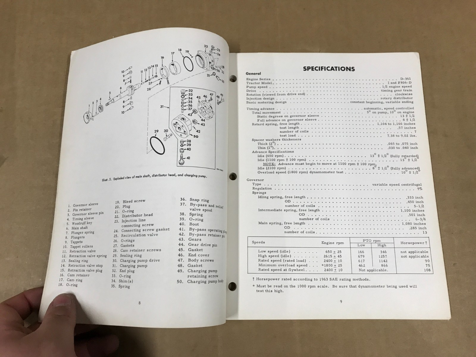 Vintage Blue Ribbon Service – Fuel System, Diesel Engine Model D-361