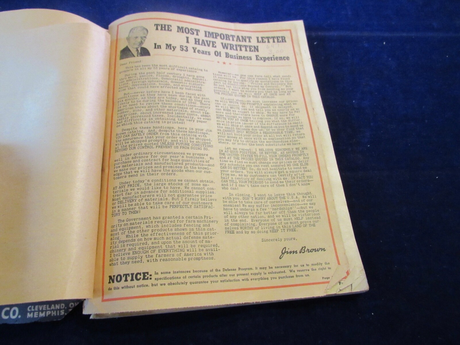 1942 Brown Fence & Wire Catalog Spring Summer Cleveland 132p Tackle Farming C203