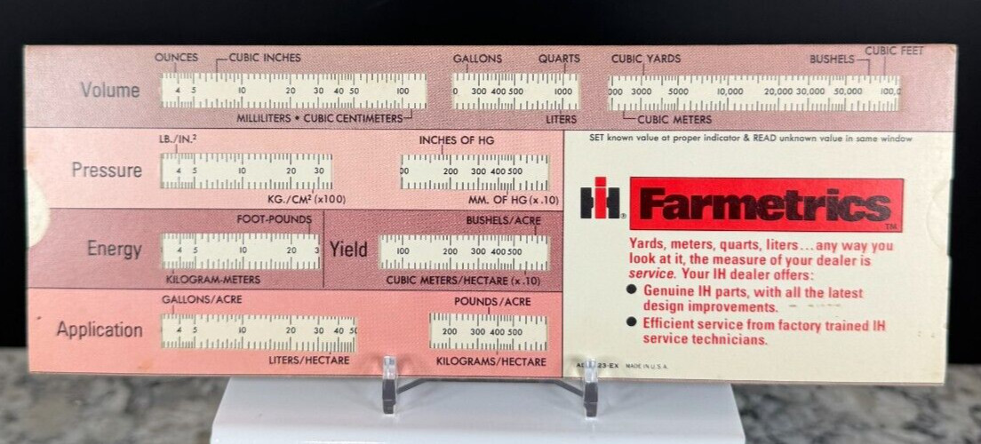 Vintage Kaiser Ag Chemicals – Counter 15-G & Case IH Farmetrics Slide Rules