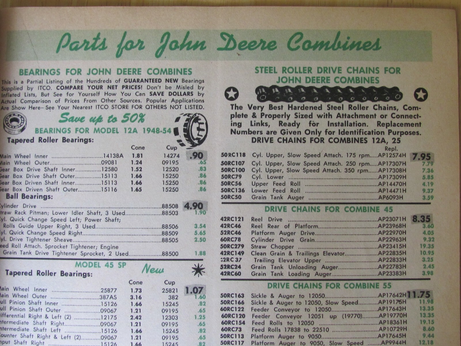 1962 FARM PART CATALOG ITCO GERMAN FORD TRACTOR CO PEORIA ILL