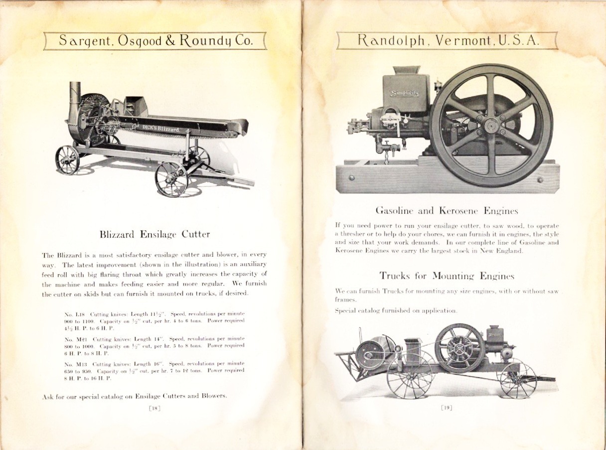 Original Antique Sargent, Osgood & Roundy Co. Catalog No 2A Farm Equipment