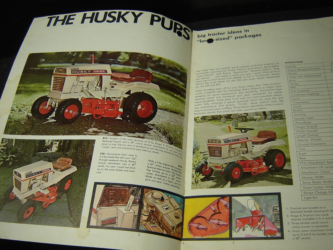 Vintage Lawn & Garden Bolens Huskys Riding Lawn Mower Brochure