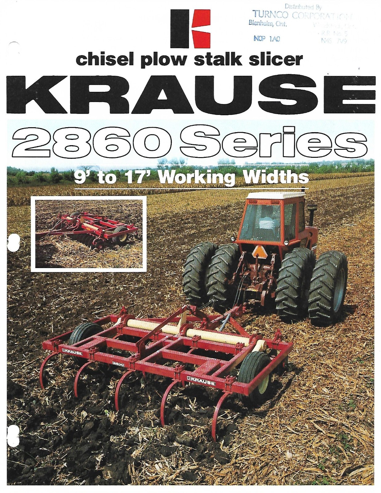 Farm Implement Data Sheet – Krause – 2860 series Disc Harrow Brochure(F8760)