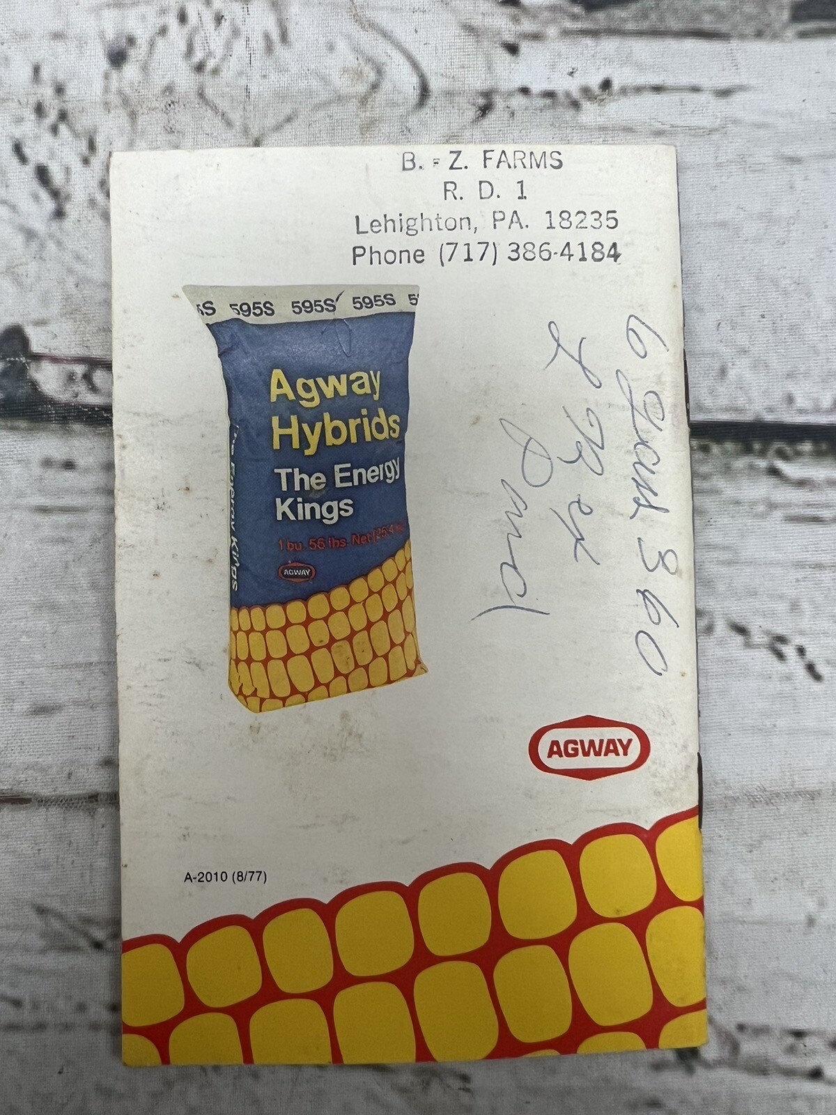 VTG 1978 Agway Hybrids « The Energy Kings » Mini Pocket Book Calendar Farm Guide