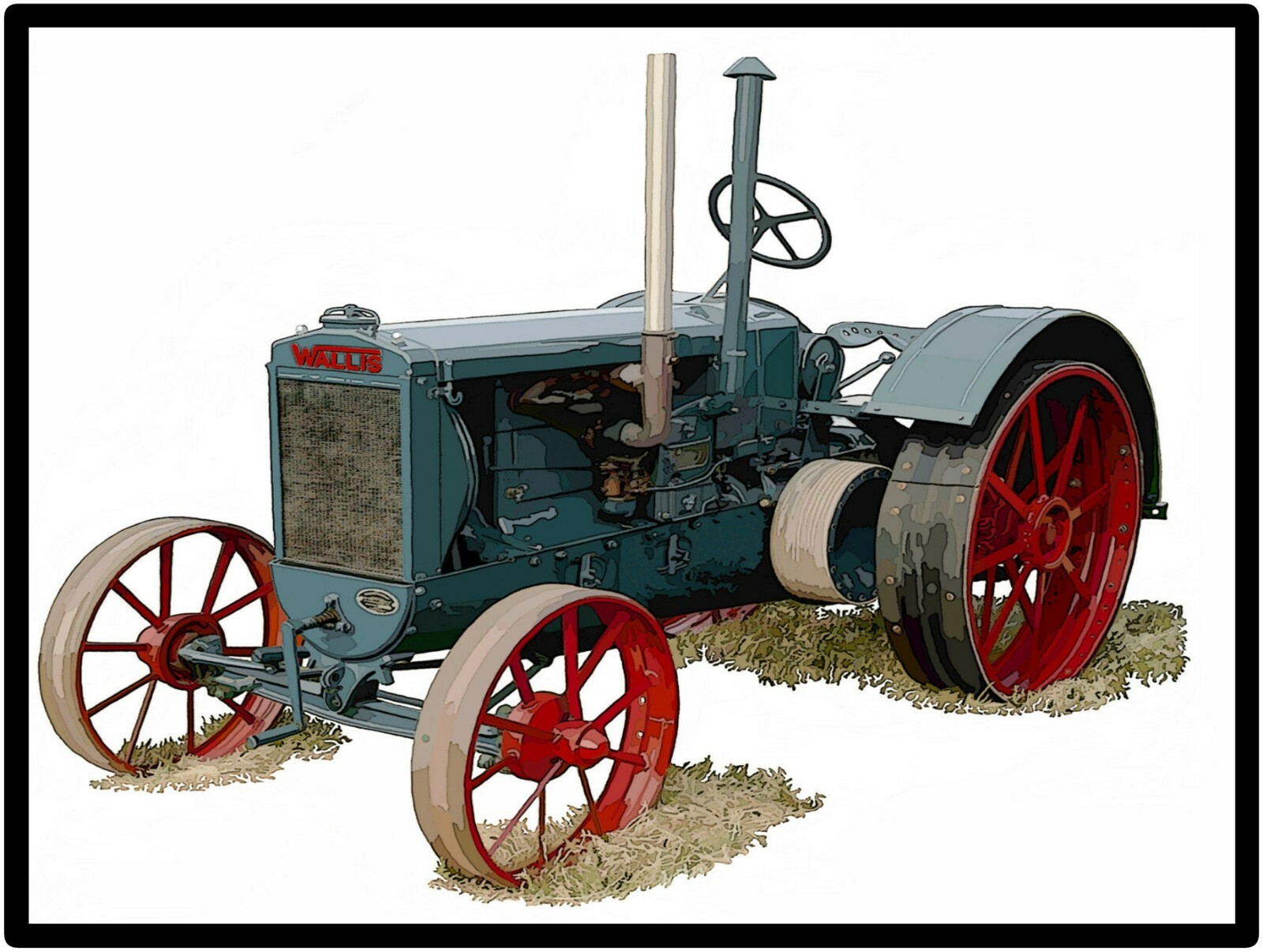 Wallis Tractors New Metal Sign: Model 12-20 Featured Large Size: 12 x 16&Prime;