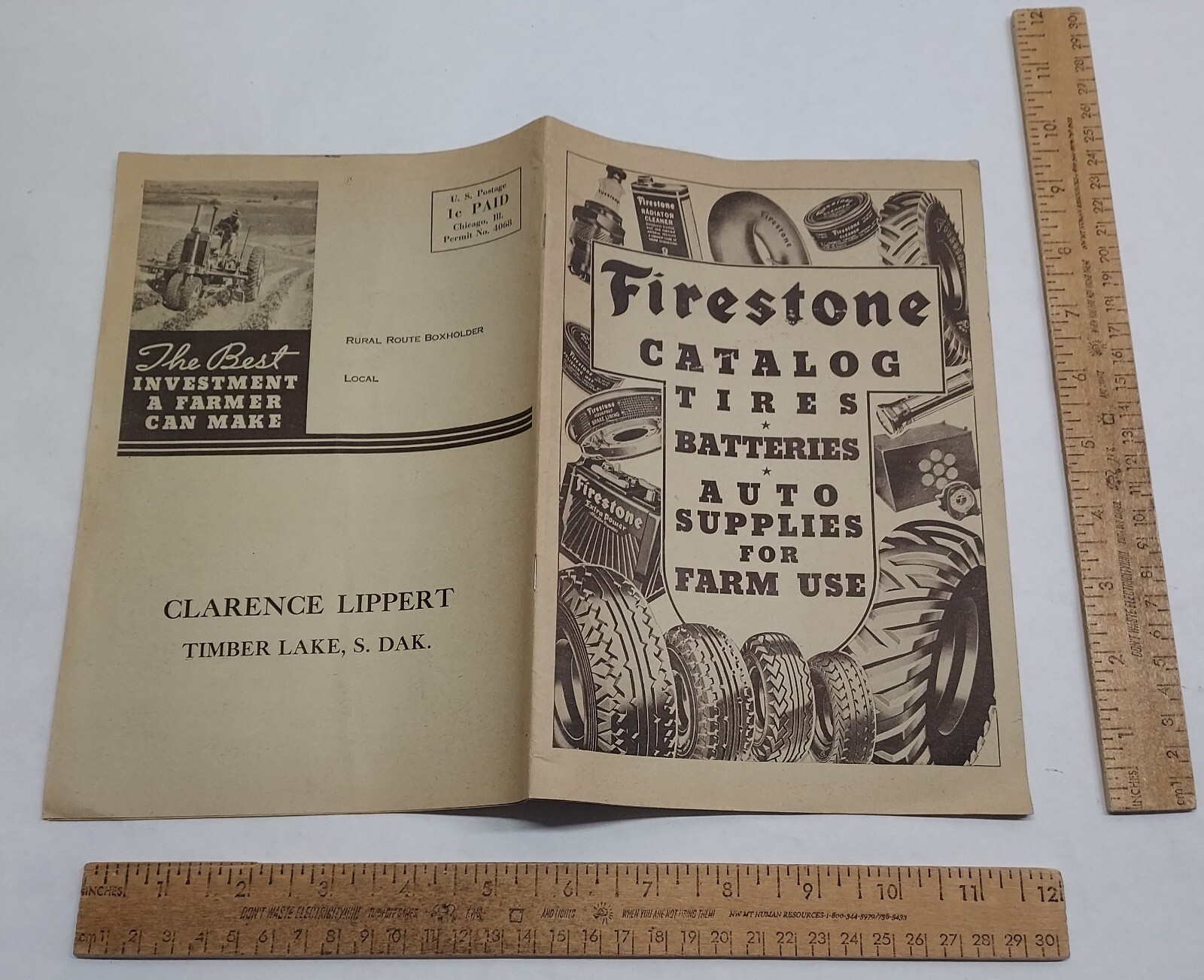 1935 – Firestone CATALOG – TIRES – AUTO SUPPLIES For FARM USE – listing #7373