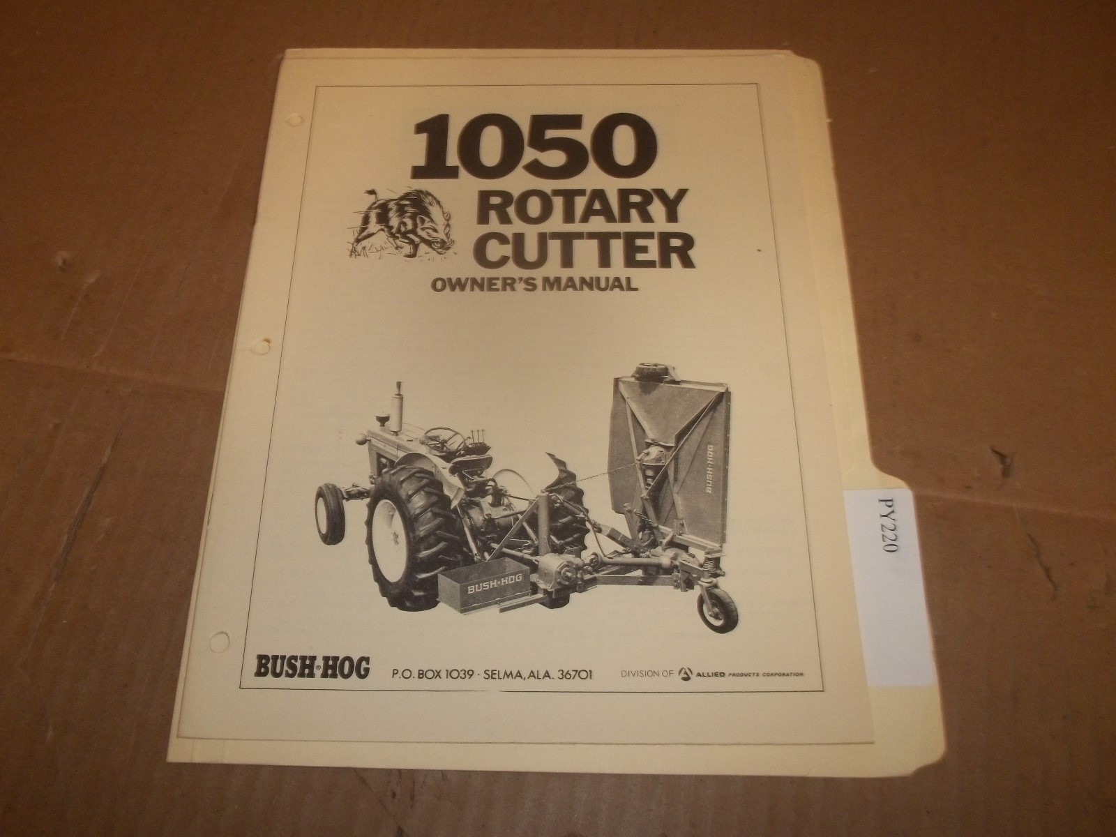 PY220) Bush Hog Operator 1050 Rotary Cutter
