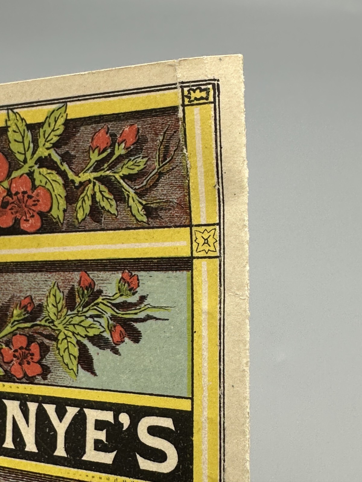 1880s SR NYE&rsquo;s Rake Victorian FARM Advertising Fold Trade Card CHICOPEE FALLS MA