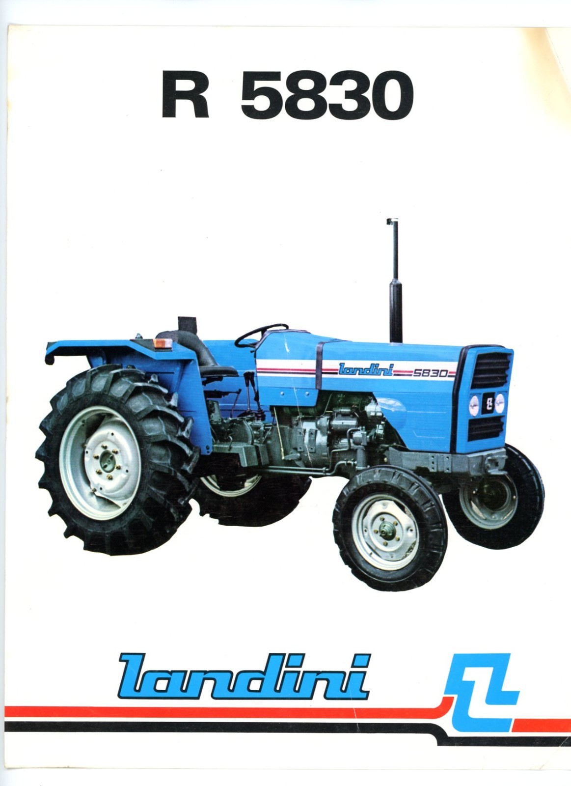 Landini R5830 Tractor 1983 2 page sales brochure w/specs