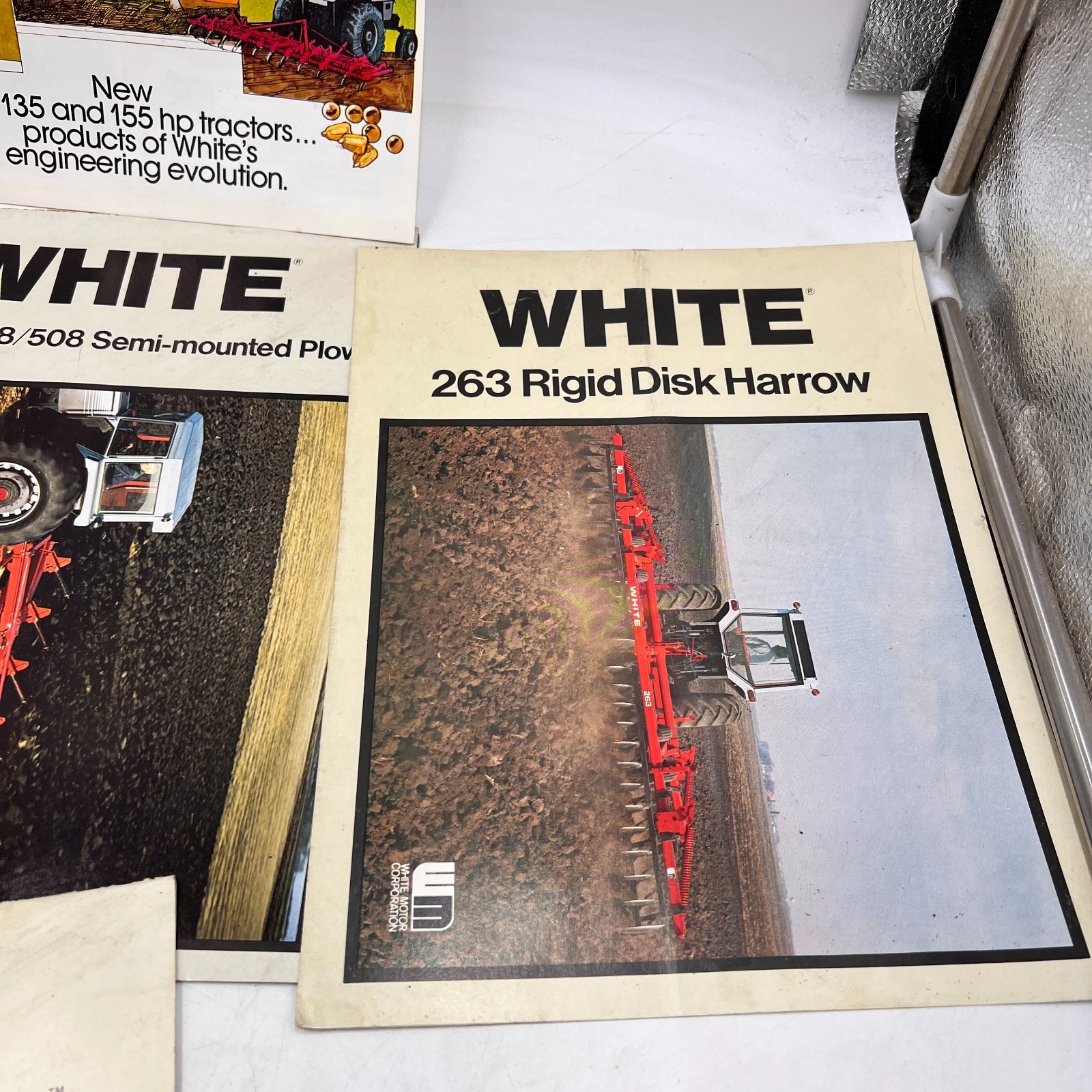 7 White Farm Tractor Equipment Brochure 4-180 Field Boss Disk Harrow Loader Plow