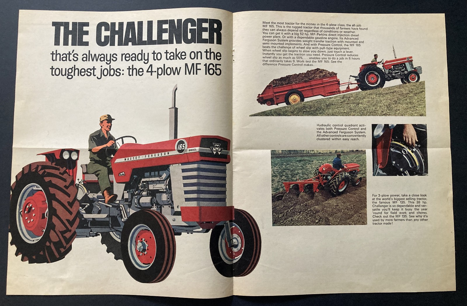 1960&rsquo;S ? CANADA CANADIAN TRACTOR AD MASSEY FERGUSON 165 2 PAGE AD