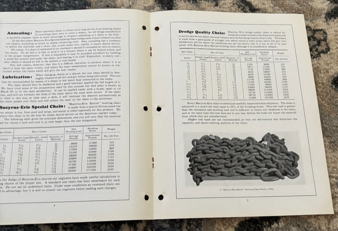 Bucyrus Erie Hoisting Chain Brochure DCPA25