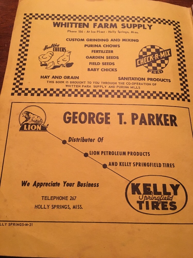 Vintage 1957 Farm Record Book Holly Springs Mississippi