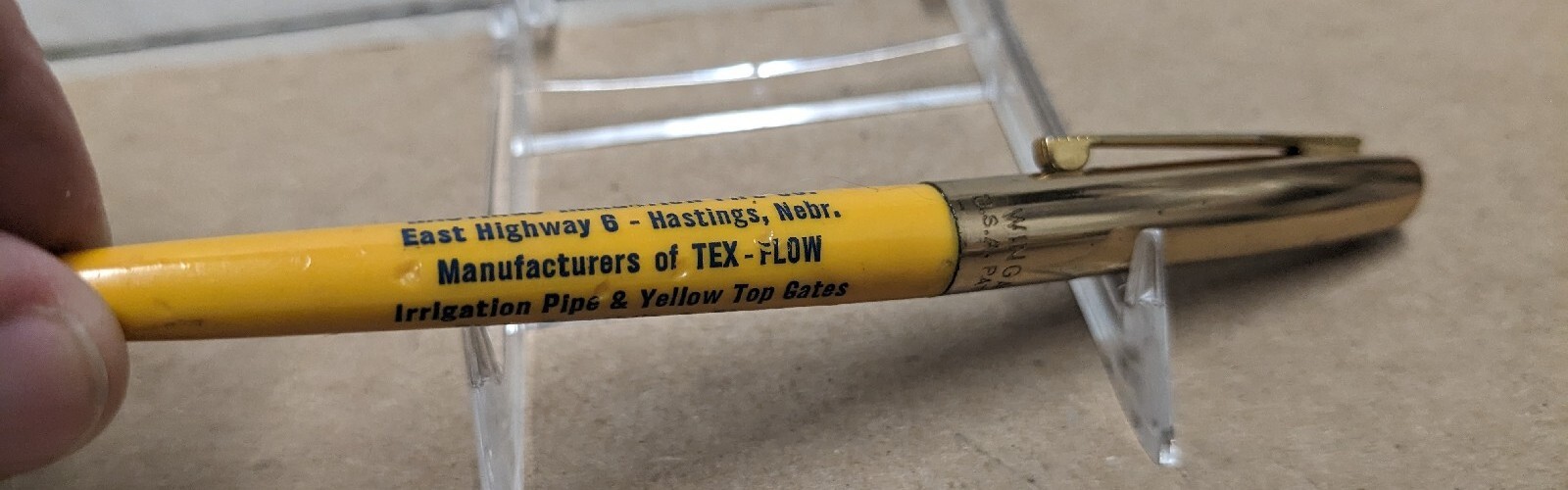 Vintage Hastings Irrigation Pipe Co. Hastings Nebraska NE Pen Makers Of Tex-Flow