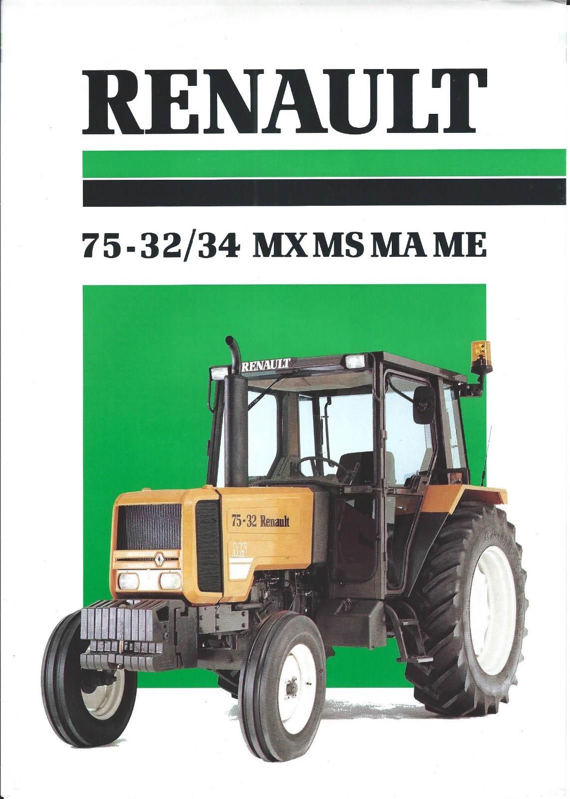 Farm Tractor Brochure – Renault – 75-32/34 MX MS MA ME – c1999 – FRENCH (F6462)